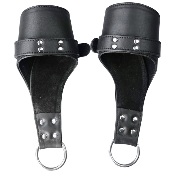 Cuff Suspension - Leather Black Hanging Restraints-FBOND-The Love Zone