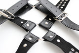 Chest Harness - Halford Style Studded X-Cross PVC Vegan Leather