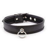 Collar - PVC Slave Collar with Piping and D Ring (3 color) Heavy Duty