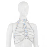 Hologram PVC with Chain Halter Bra Top (3 colors)