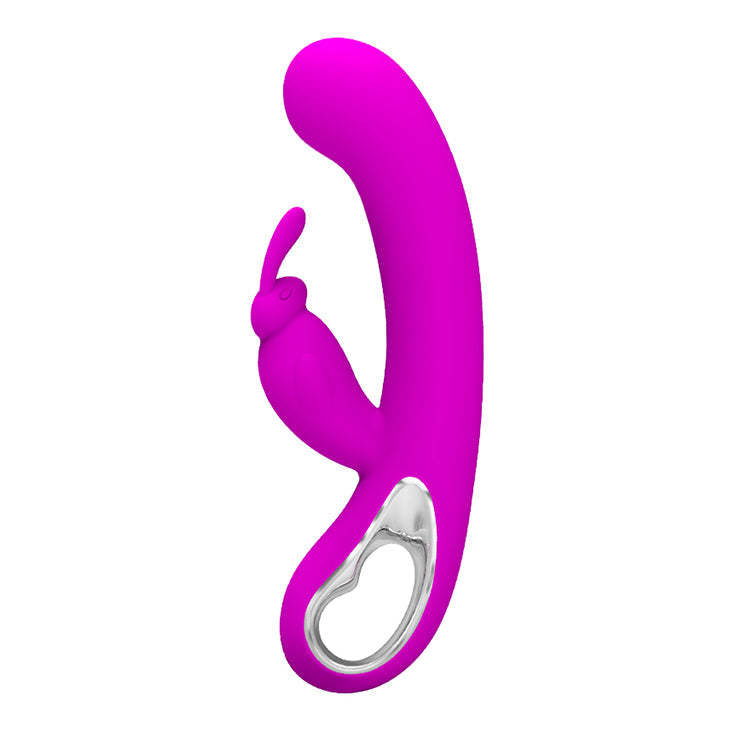 Vibrator - Rabbit Style Silicone Rechargeable Web Rabbit style