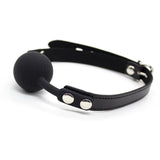 Ball Gag - Black Silicone with Locking Buckle-The Love Zone