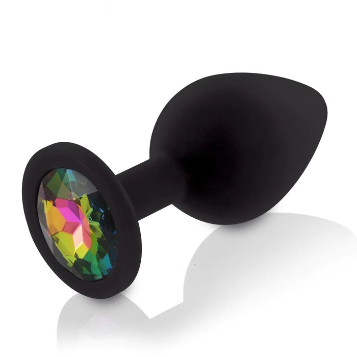 Butt Plug - Small Silicone Anal Plug with Gem (8 Color Options) S & G - TLZ Butt Plug - Small Silicone Anal Plug with Gem (8 Color Options) S & G - TLZ