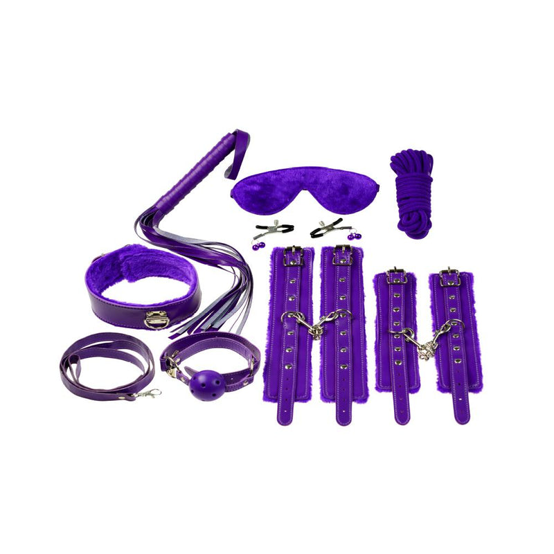 Bondage Kit - Everything Bondage Kit 12 pcs. (Purple)-FBOND-The Love Zone - handcuffs for sex