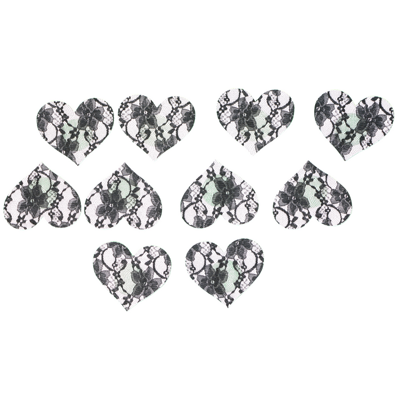 Lace heart pasties clothes