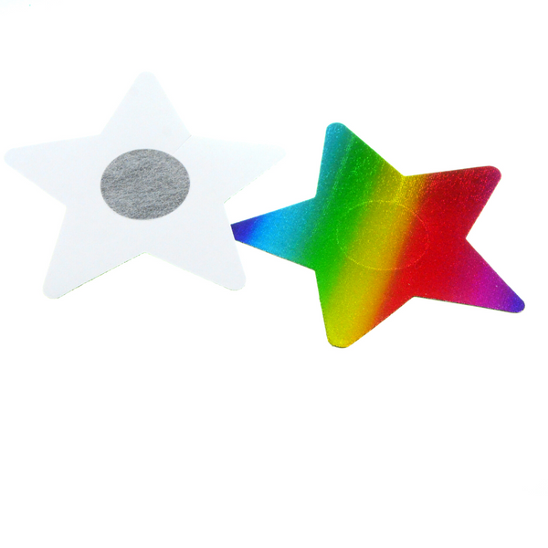 Rainbow star pasties - pack of 5