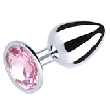 Butt Plug - Metal Gem Anal Plug - Large Size (9 color Options)