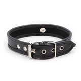 Collar - PVC Slave Collar with Piping and D Ring (3 color) Heavy Duty