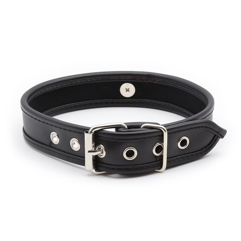 Collar - PVC Slave Collar with Piping and D Ring (3 color) Heavy Duty