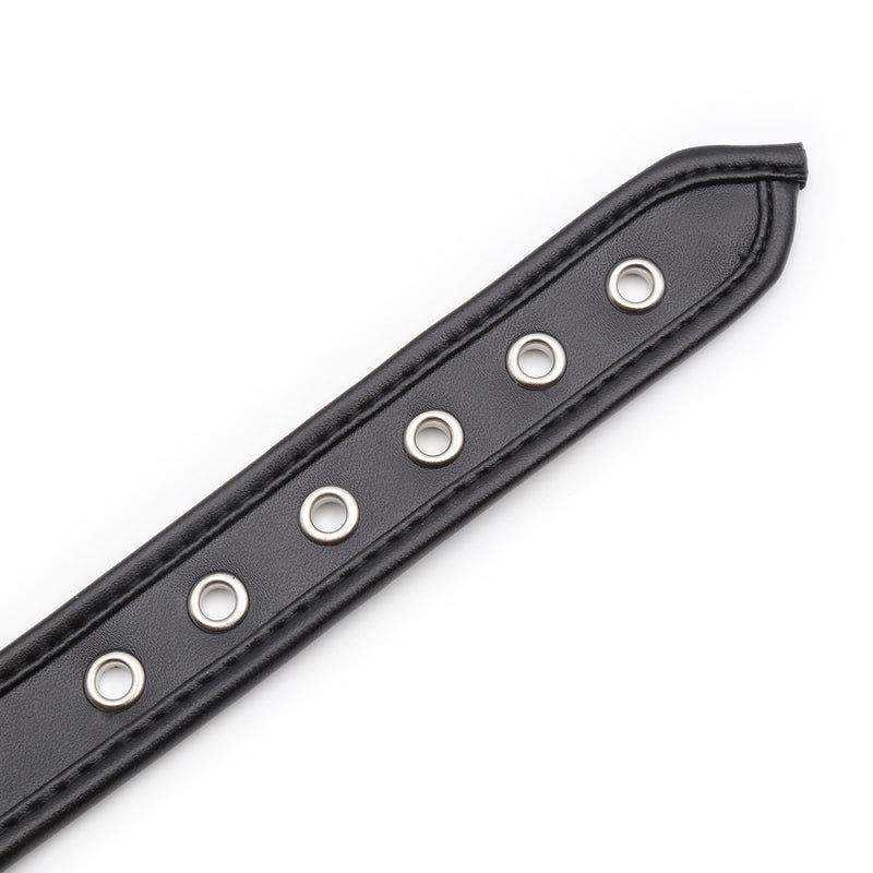 Collar - PVC Slave Collar with Piping and D Ring (3 color) Heavy Duty