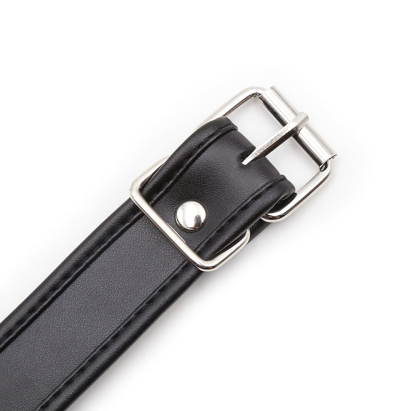 Collar - PVC Slave Collar with Piping and D Ring (3 color) Heavy Duty