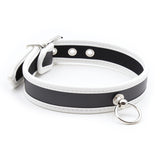 Collar - PVC Slave Collar with Piping and D Ring (3 color) Heavy Duty