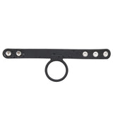 Cock Ring - Ball Spreader Silicone Black Ring snap