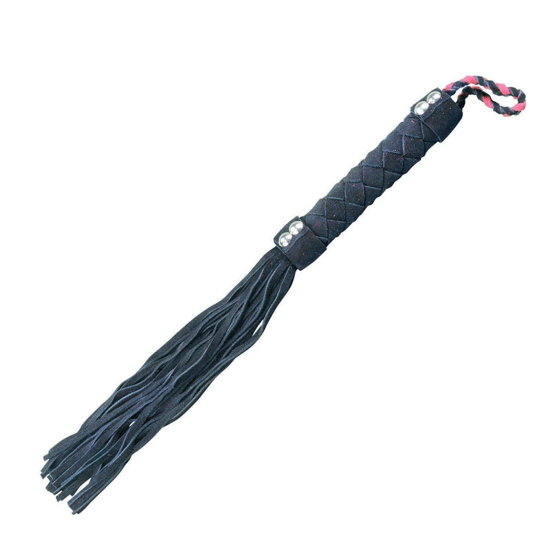 Whip - Leather 15.5" Black Flogger-FET-The Love Zone - sex flogger