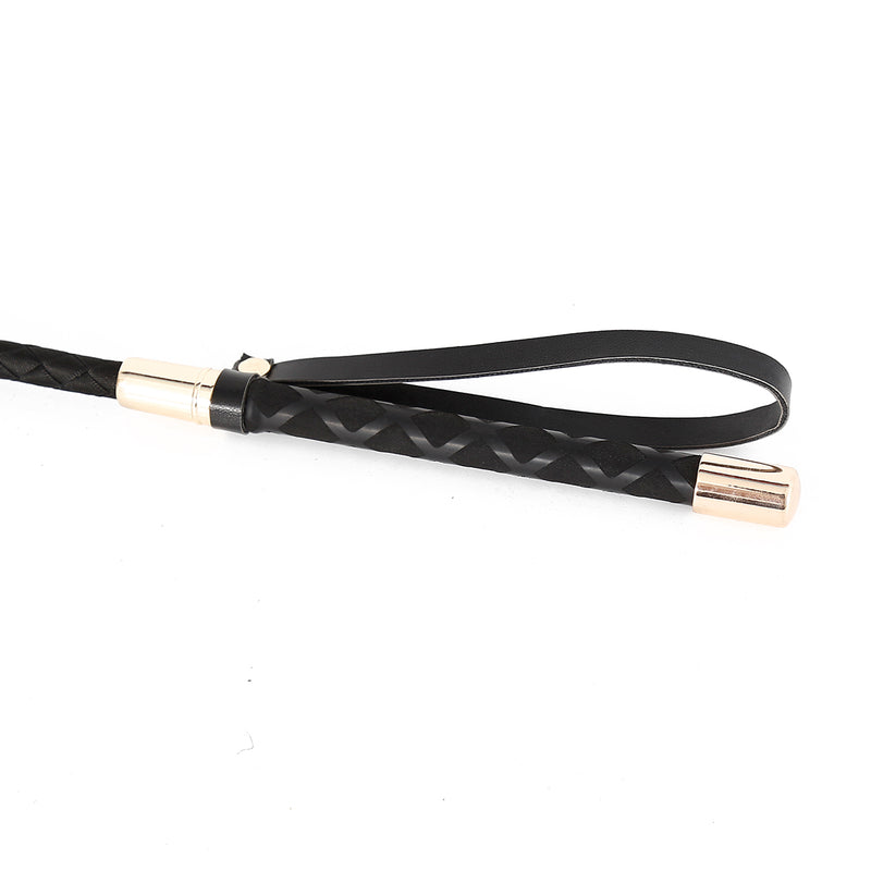 PVC Crop Black with Heart Cut Out Tip Pro Handle