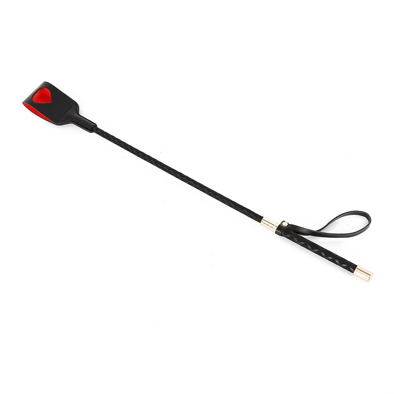 PVC Crop Black with Heart Cut Out Tip Pro Handle