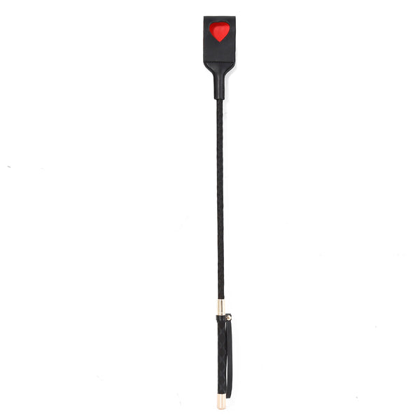 PVC Crop Black with Heart Cut Out Tip Pro Handle