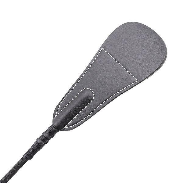 This 18" long crop is made of PVC and features a handle loop for easy grip. 