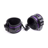 Cuff Wrist - Purple and Black PVC Bondage Cuff