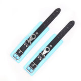 Cuff Wrist - Aqua PVC Cuff with Black Straps