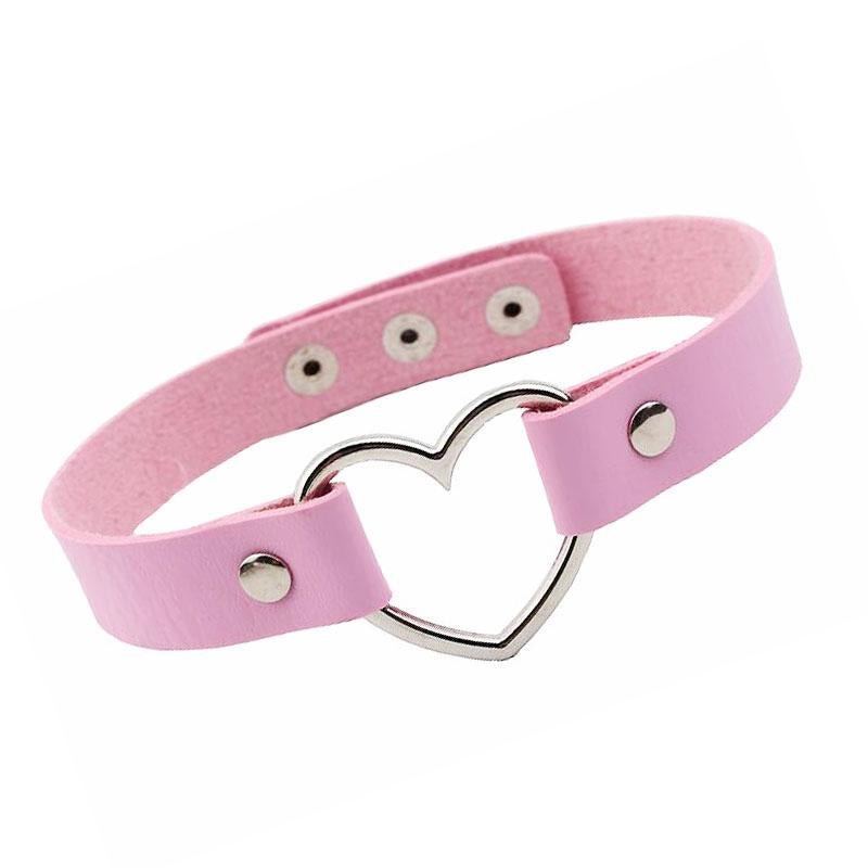 Collar - Heart Connector Neck Collar (6 color options)