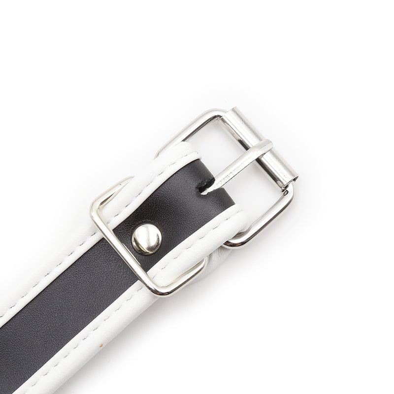 Collar - PVC Slave Collar with Piping and D Ring (3 color) Heavy Duty