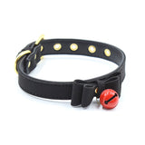 PU leather cat collar with bell