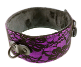 Beautiful lace purple slave collar D Ring Lace Collar Purple / Black Lace