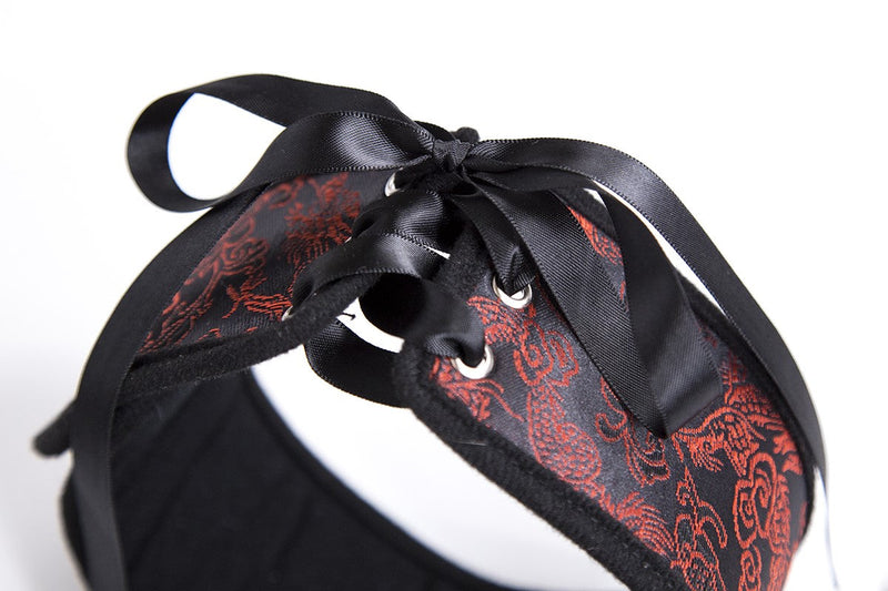  Red Lace Posture Collar - BDSM play