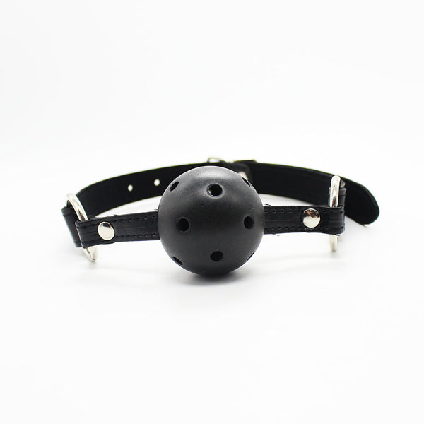 (Black)-Cuffs & Handcuffs-The Love Zone - ball gag