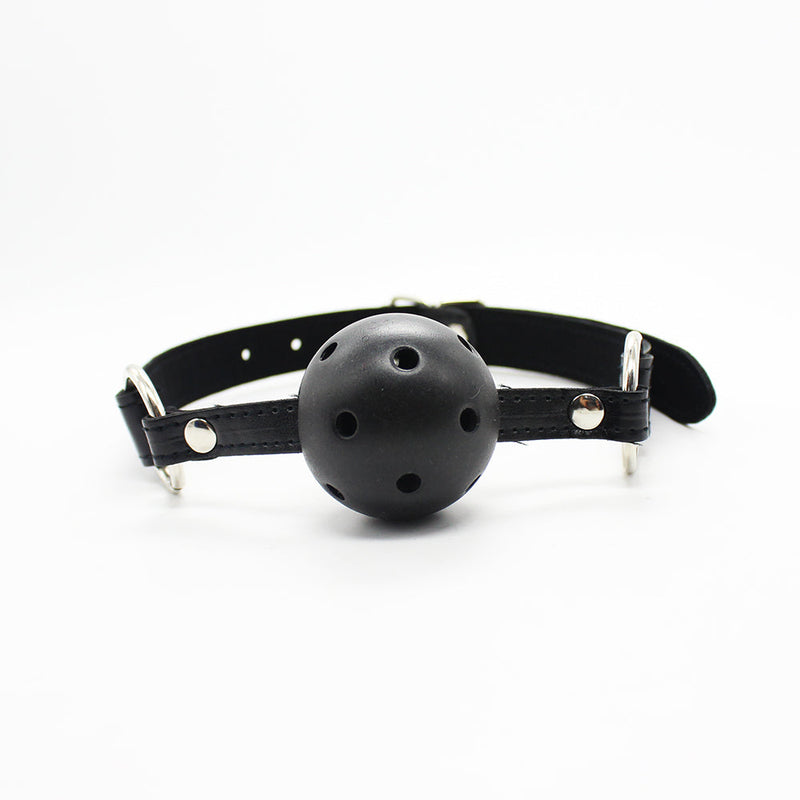 (Black)-Cuffs & Handcuffs-The Love Zone - ball gag