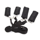 Bondage Kit - Neoprene Bed Cuff Kit Black