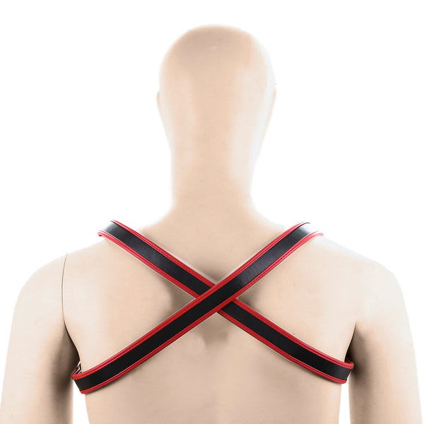 back view of Men's English Bulldog chest harness