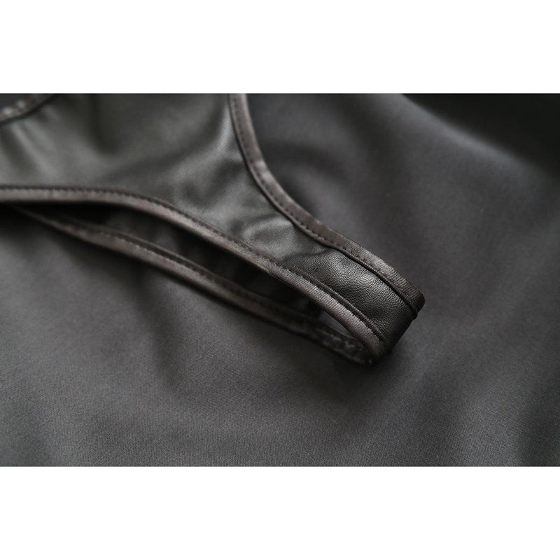 Skirt Open Back PVC Spanking Skirt-Actual Clothing Outerwear-The Love Zone