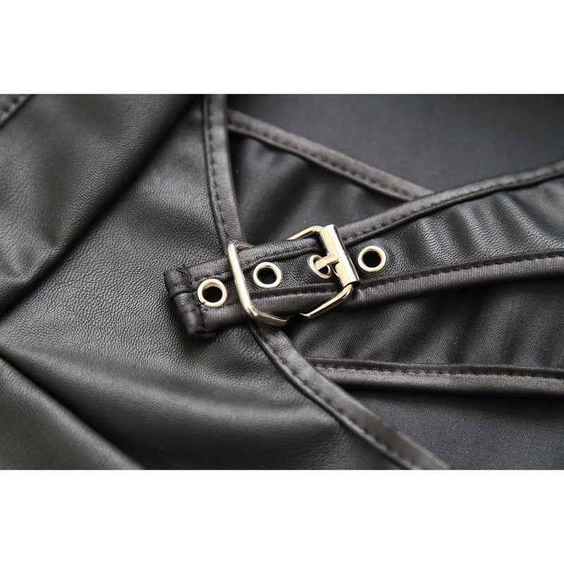 Skirt Open Back PVC Spanking Skirt-Actual Clothing Outerwear-The Love Zone