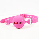 Ball Gag - Breathable Silicone Ball Gag - (3 sizes, 3 colors)