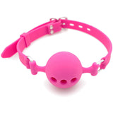 Ball Gag - Breathable Silicone Ball Gag - (3 sizes, 3 colors)