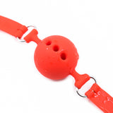 Ball Gag - Breathable Silicone Ball Gag - (3 sizes, 3 colors)