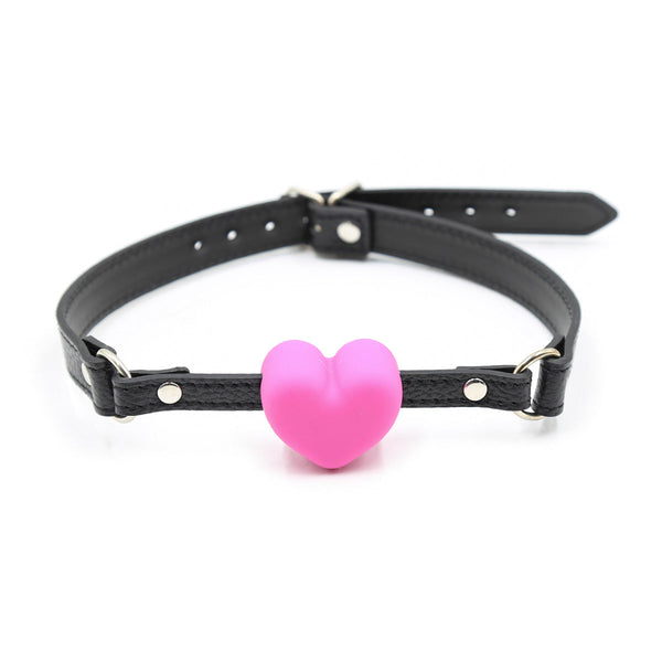 Pink heart ball gag - The Love Zone