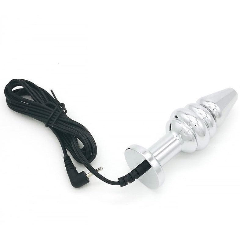 Electric Shock E-stim BiPolar Metal Small Anal Plug S & G - TLZ Electric Shock E-stim BiPolar Metal Small Anal Plug S & G - TLZ