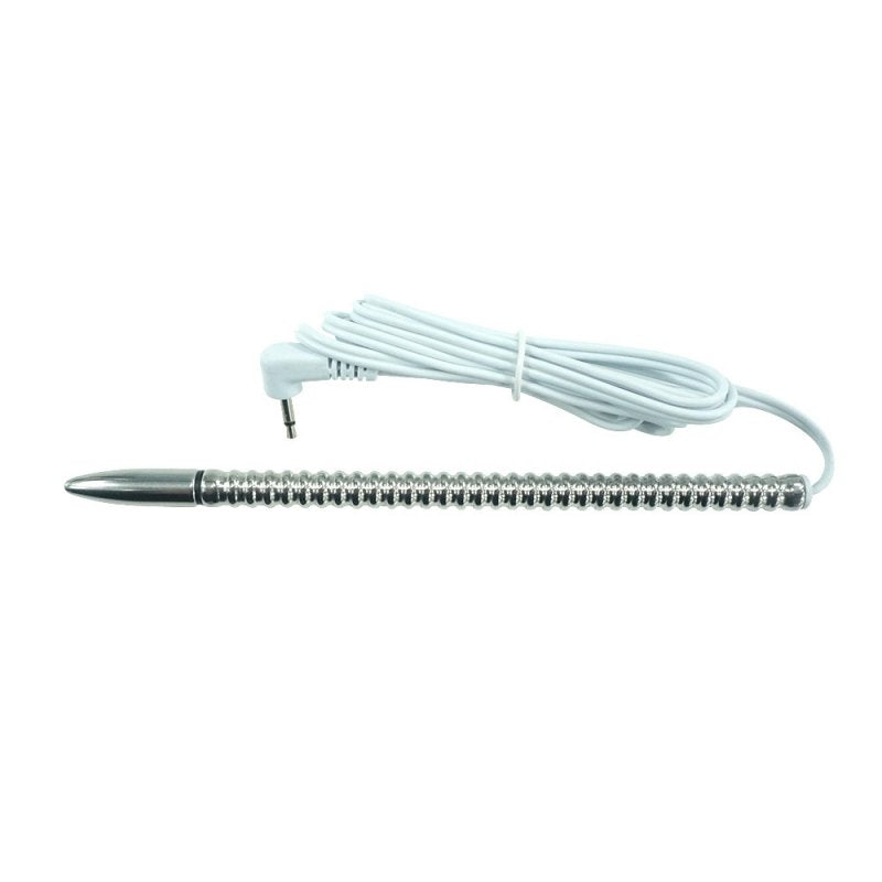 Electric Shock Urethral BiPolar e-stim Sound 8mm ribbed
