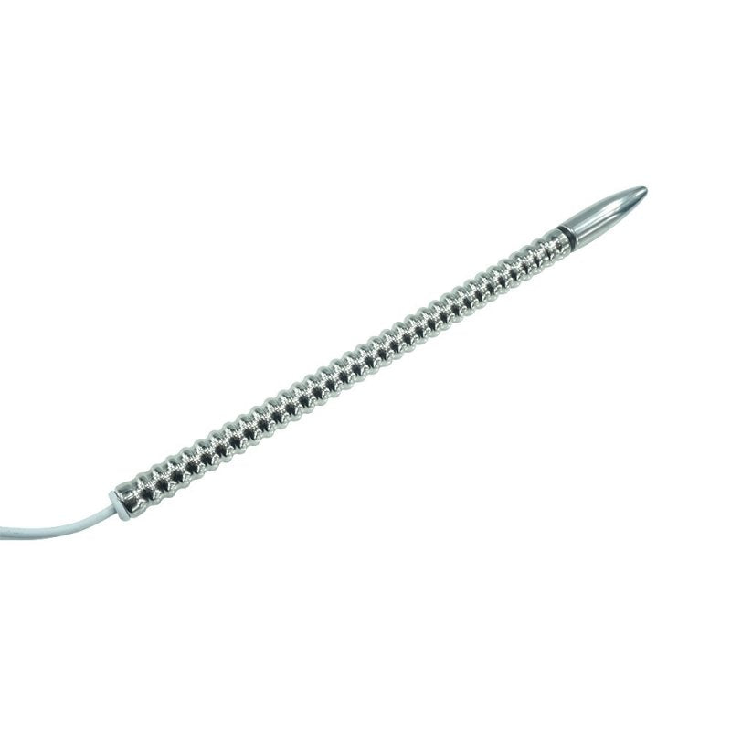 Electric Shock Urethral BiPolar e-stim Sound 8mm ribbed