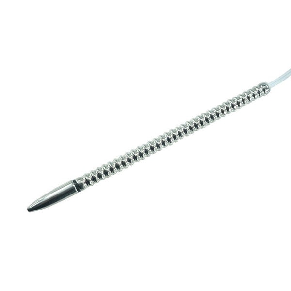 Electric Shock Urethral BiPolar e-stim Sound 8mm ribbed