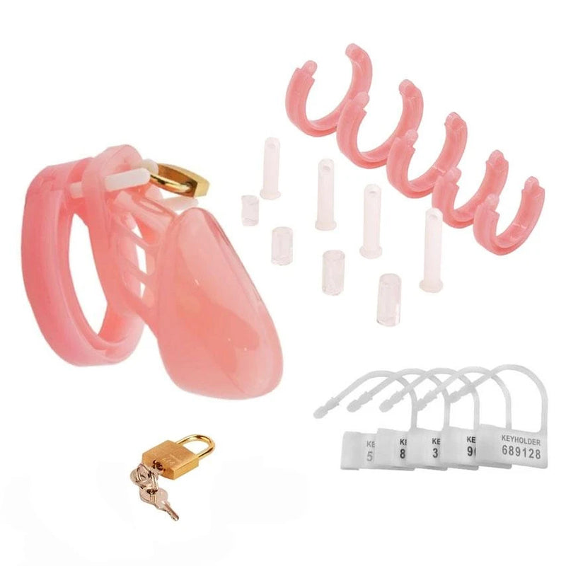 Pink Short Male Chastity Acryl