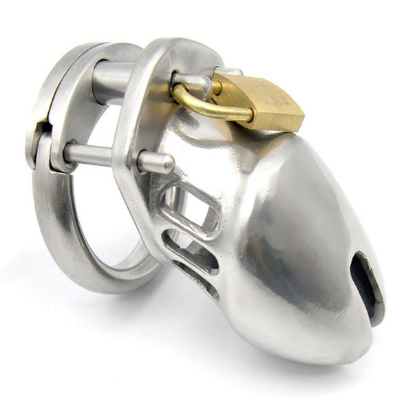 Stainless steel chastity cage for men - The Love Zone