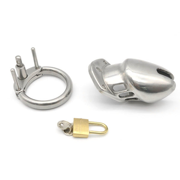 Chastity Cage - Men's Stainless Steel Short Style