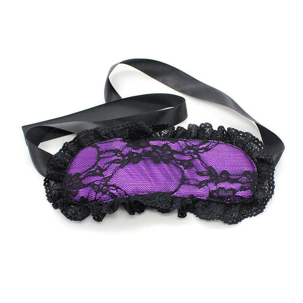 Blindfold Purple Lace - Fetish 