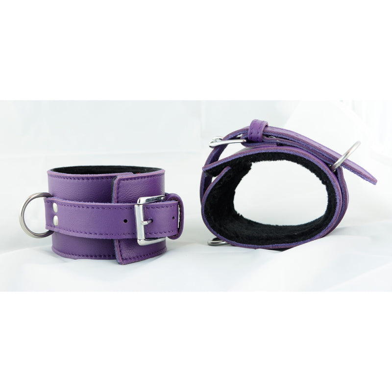 Cuff - Ankle Purple with Fuzzy Lining-FBOND-The Love Zone - sex cuffs