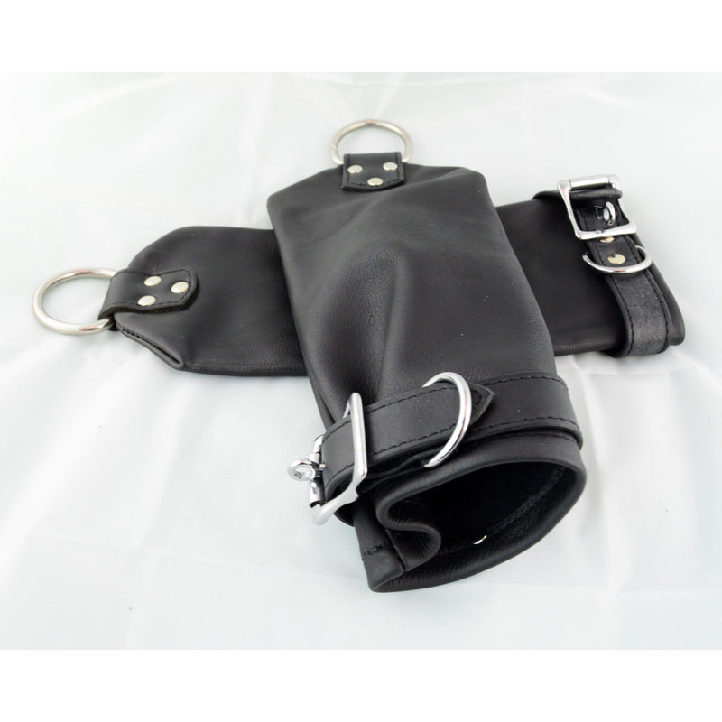 HD Fist Mitts Leather-FBOND-The Love Zone - leather bondage restraints
