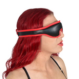 Blindfold Black/Red Padded PVC